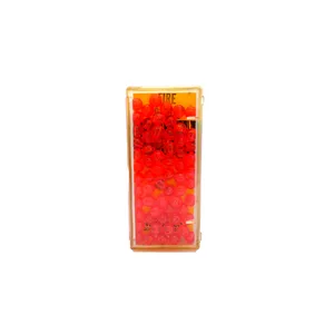 Perlas Plásticas de Pesca Fluorescente N° 5 Rojo Fuego Weller Blister Set de 5 Paquetes